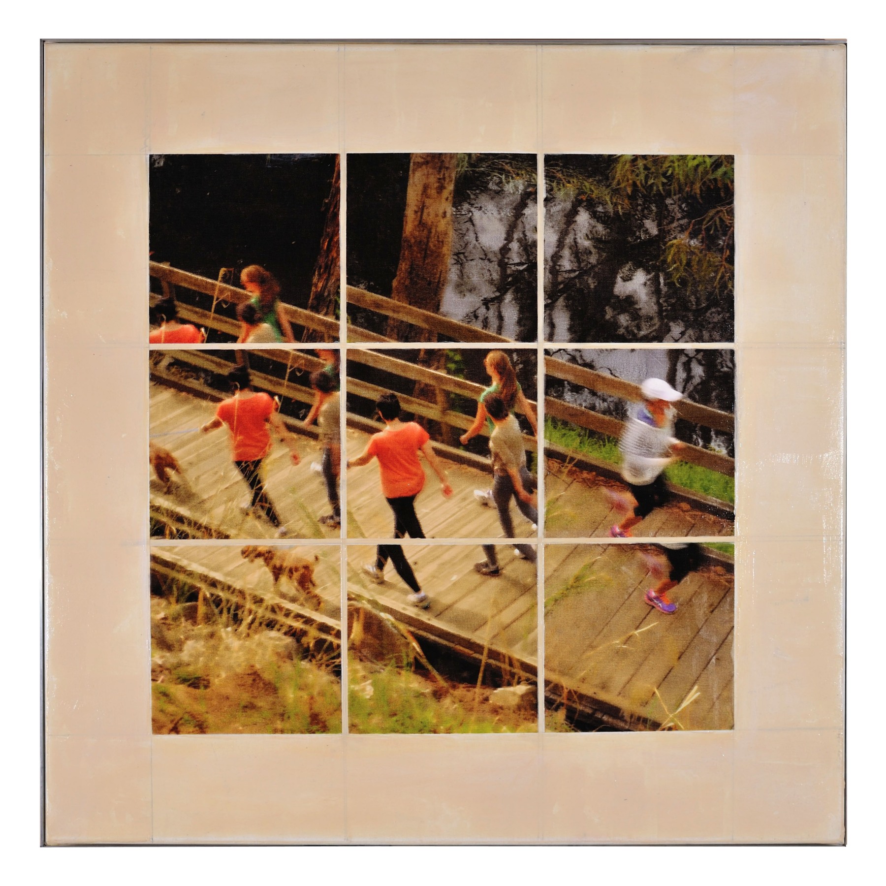 Walkerville #1 - mixed media on canvas 90cm x 90cm 2013